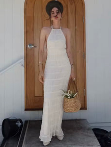 Ruched maxi dress