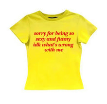 Slogan crop T-shirt