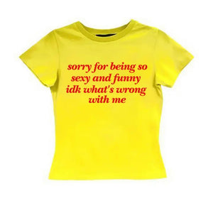 Slogan crop T-shirt