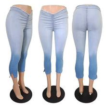 Capri low cut jeans