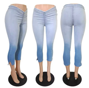 Capri low cut jeans