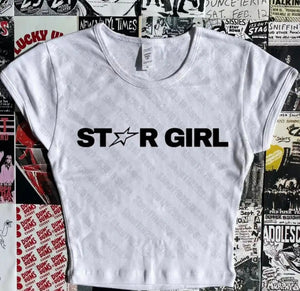 Star girl slogan crop top