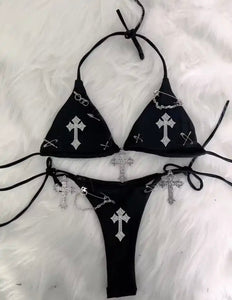 Rhinestone bikini set