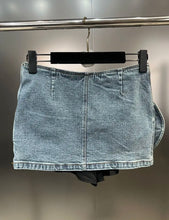 Mini denim skirt