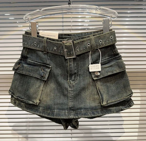 Denim skort