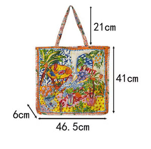 Colourful print tote bag