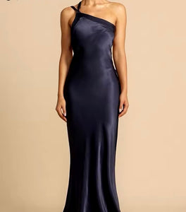 Satin backless maxi dress