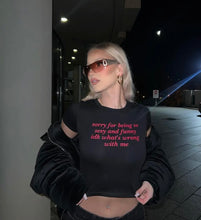 Slogan crop T-shirt