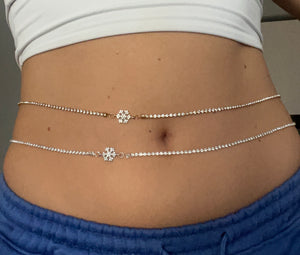 Snowflake belly chain