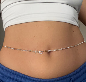 Love pulse belly chain