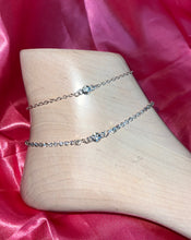 Crystal pendant anklet