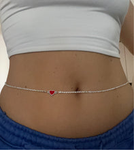 Red heart belly chain