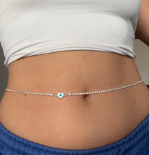 Evil eye heart belly chain