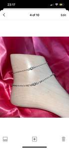 Crystal pendant anklet