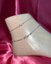 Crystal pendant anklet