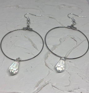 Crystal pendant hoops - Icegoldbyvee