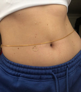 Heart belly chain