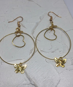 Heart+butterfly hoops - Icegoldbyvee