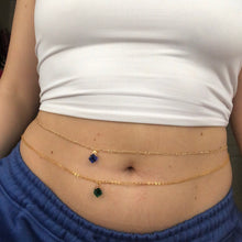 Cube pendant belly chain