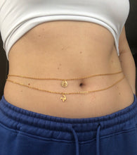 Letter pendant belly chain