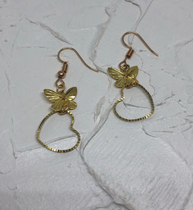 Butterfly heart earrings - Icegoldbyvee