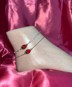 Strawberry anklet