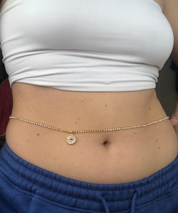 Round initial belly chain