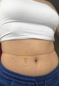 Love key belly chain