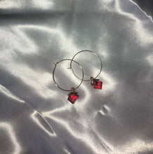 Crystal cube hoops