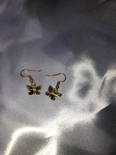 Gold butterfly earrings