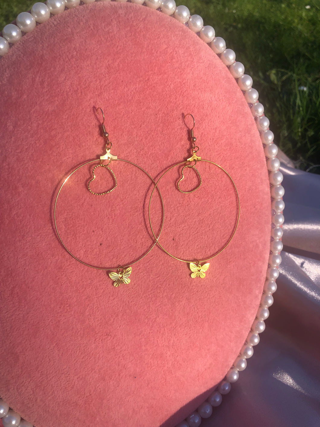 Heart+butterfly hoops