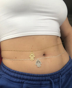 Hand of Fatima belly chain