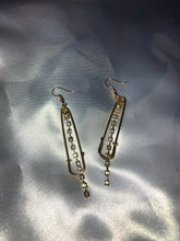 Gold bling pin earrings