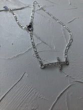 Silver gem cross anklet - Icegoldbyvee