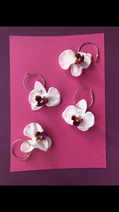 Orchid earrings