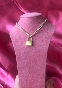 Large lock necklace