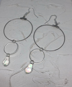 Rain drop double circle hoops - Icegoldbyvee