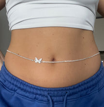 Crystal butterfly belly chain