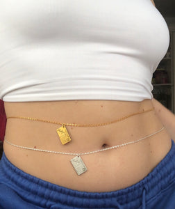 Post card belly chain