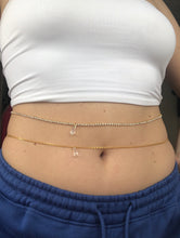 Crystal drop belly chain