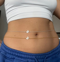 Dainty butterfly belly chain