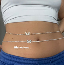 Crystal butterfly belly chain