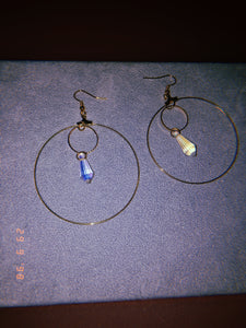 Crystal drop round earrings - Icegoldbyvee