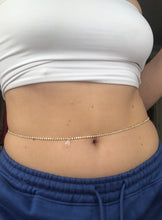 Crystal drop belly chain