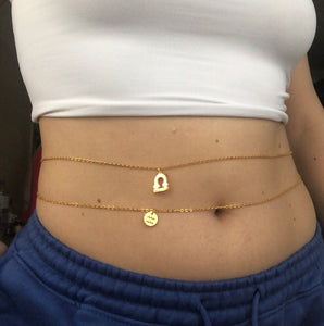 Zodiac sign belly chain