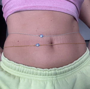 Evil eye belly chain