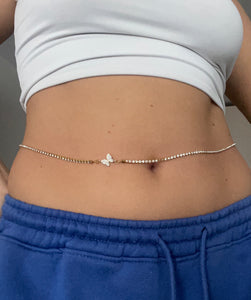 Dainty butterfly belly chain