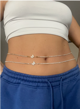 Dainty butterfly belly chain