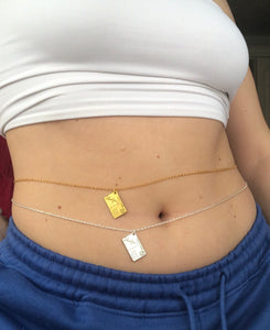 Post card belly chain