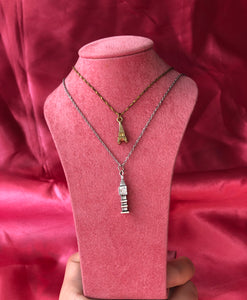 Eiffel tower pendant necklace